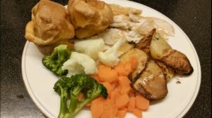 roast chicken with yorkshire pudding