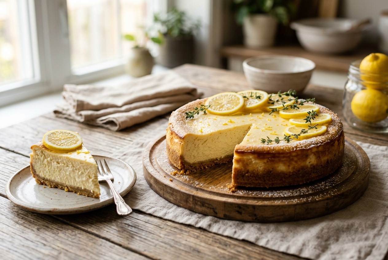 Baked Lemon Cheesecake