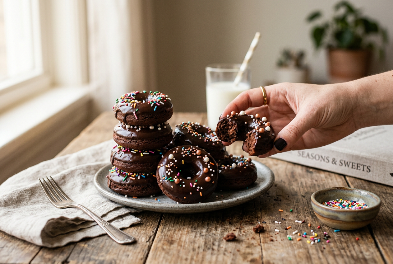 Mini Chocolate Doughnuts Mini Chocolate Doughnuts