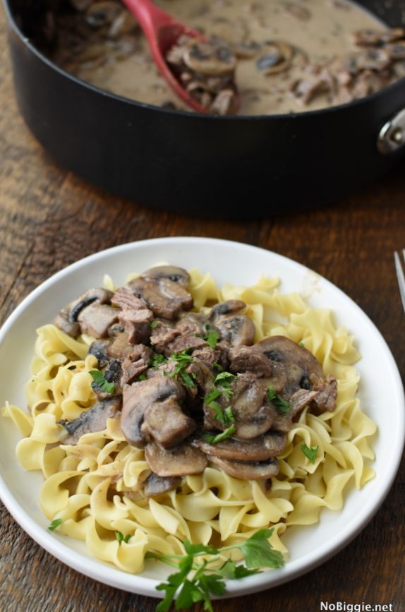 No Count Beef Stroganoff