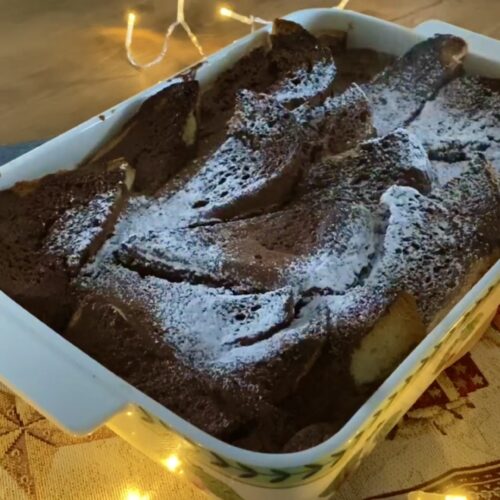 chocolate bread and butter pudding