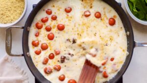 One-Pot Cheesy Chicken and Orzo Bake