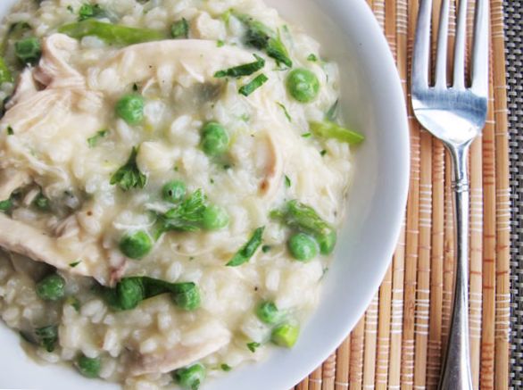 Chicken Risotto with Lemon and Asparagus