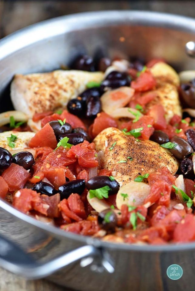 Chicken with Tomatoes and Olives